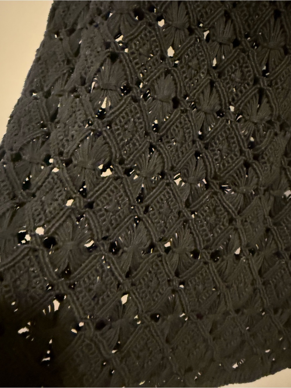 Sleeveless Black Crochet Mini Dress - Picture 4 of 6